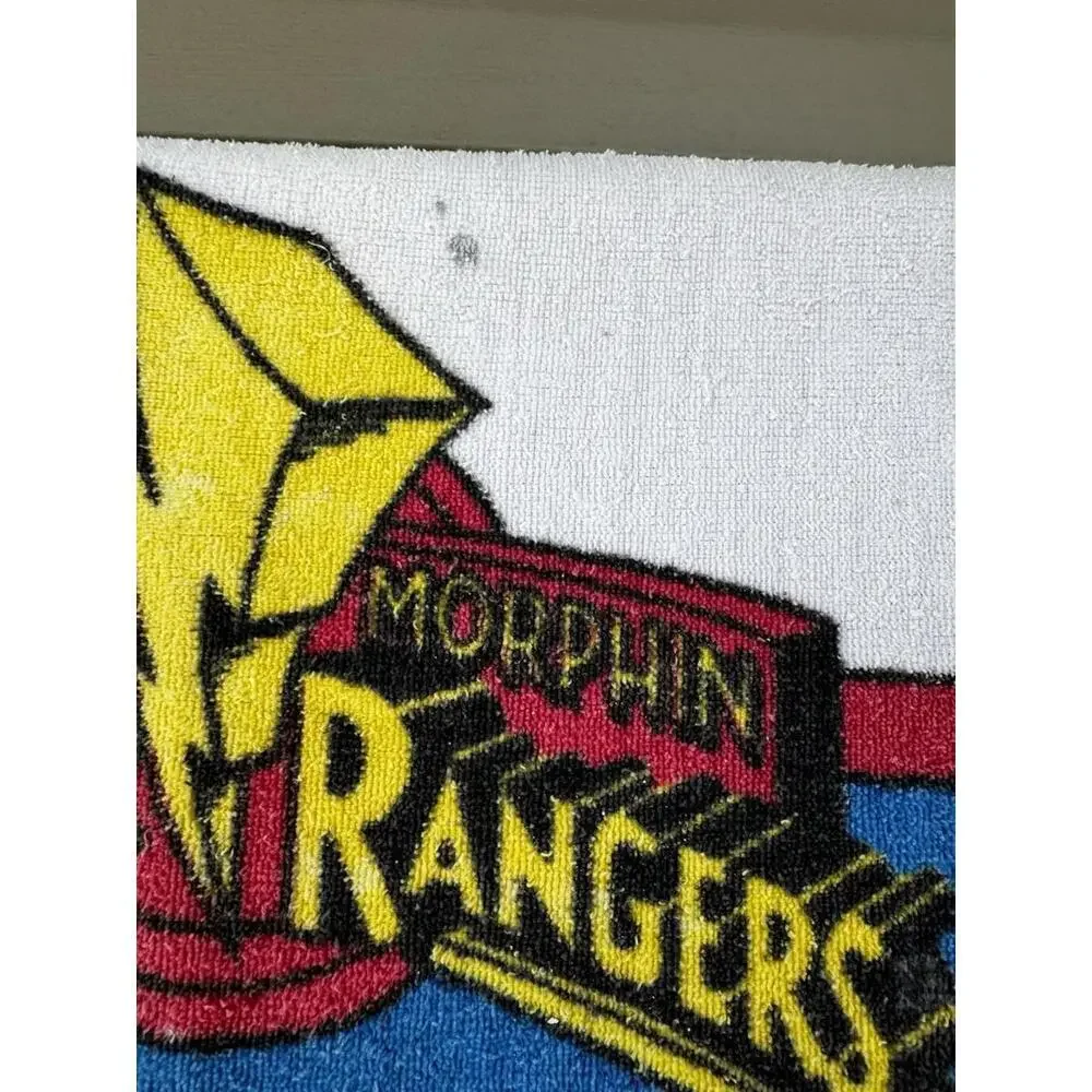 Vintage 1994 Mighty Morphin Power Rangers beach towel light wear collectors Flaw